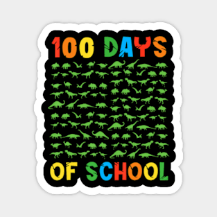 100 Days of School 100th Day Dino Dinosaur Kids Magnet