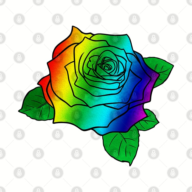 Rainbow Rose by DJV007