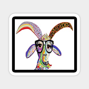 HIpster Goat Magnet