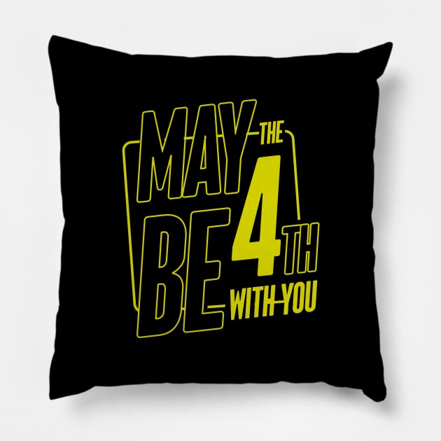 May The 4th Be With You Pillow by Doxie Greeting