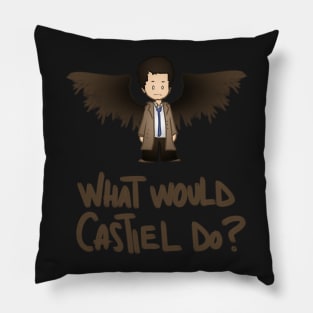 What would Castiel do? (brown version) Pillow