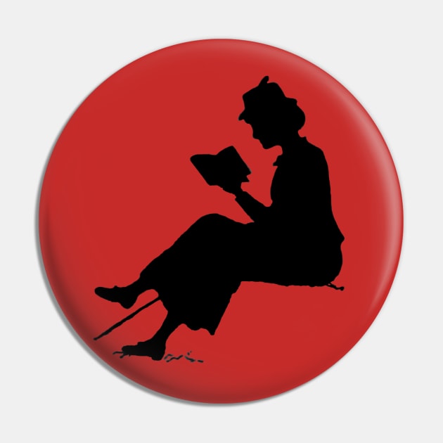 Reading outdoors: late Victorian - era silhouette of woman with book Pin by gumbogirlonline