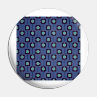 Blue Floral Pattern Pin