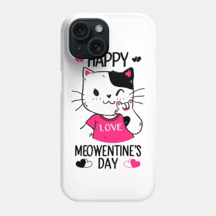 Cute Cat Valentines Day for Girls Kitty Quote Phone Case