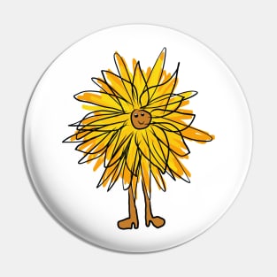 Sammy the sunflower Pin