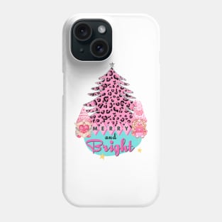 Gnomes Merry and Bright Midcentury Modern Christmas Tree Phone Case