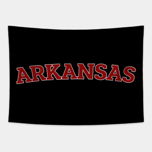 Arkansas Vintage Retro  University Style Typography Tapestry