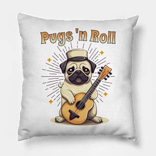 Pugs 'N Roll Pillow