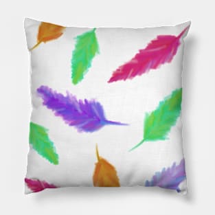 Colorful feathers Pillow