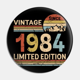 Vintage Since 1984 Limited Edition 39th Birthday Gift Vintage Men's Pin