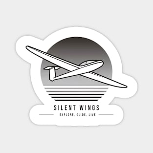 SILENT WINGS EXPLORE GLIDE LIVE Glider Pilot Sailplane Biplane aerial floating soaring Magnet