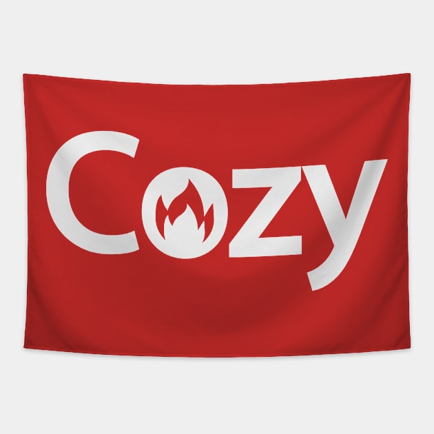 Cozy being cozy typographic artwork Tapestry by D1FF3R3NT