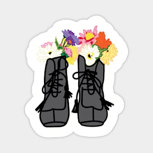 Flower Boots Illustration by Courtney Graben Magnet