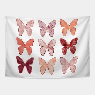 Rose gold butterflies Tapestry