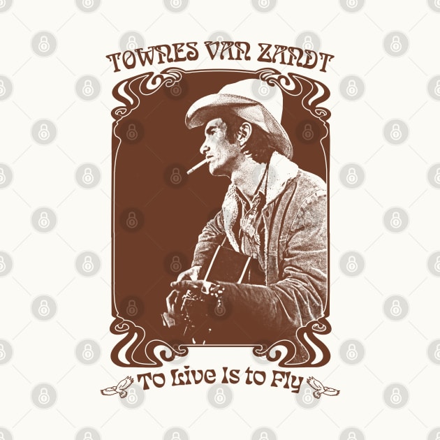 Townes Van Zandt // Retro Style Fan Design by DankFutura