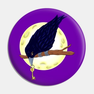 Spooky Raven Pin