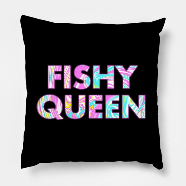 FISHY QUEEN Pillow by SquareClub