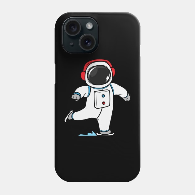 Funny astronaut as a ice skater Phone Case by Markus Schnabel