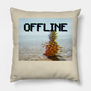 Offline glitch vibes Pillow