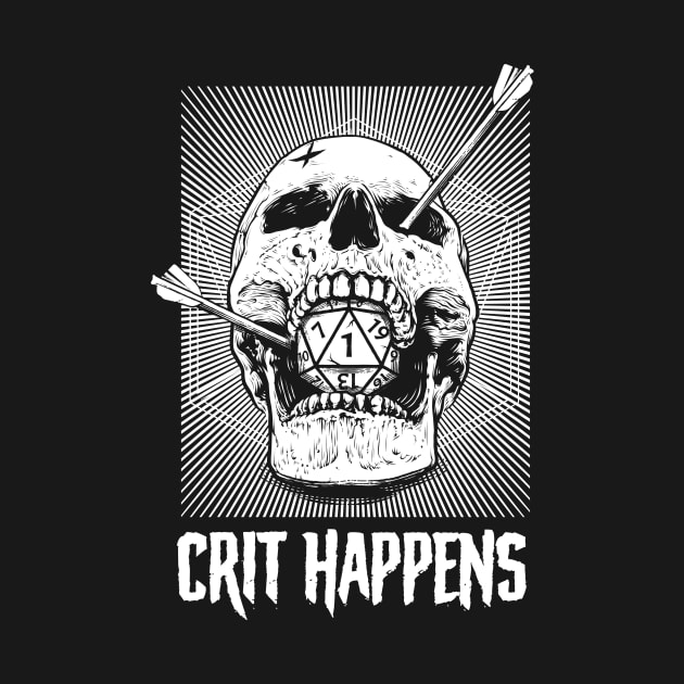 DND D20 Crit Happens Fail Dice Roll by NerdGamePlus