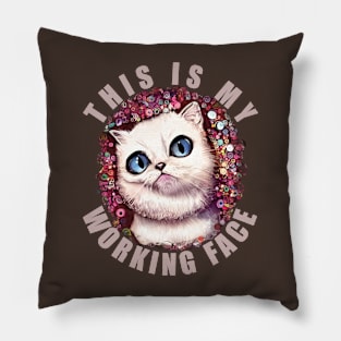 Office humor, funny cat Pillow