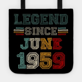 64 Years Old Legend Since June 1959 64th Birthday Tote