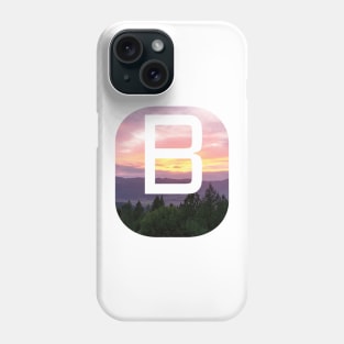 Initial B Sunset Photograph Phone Case