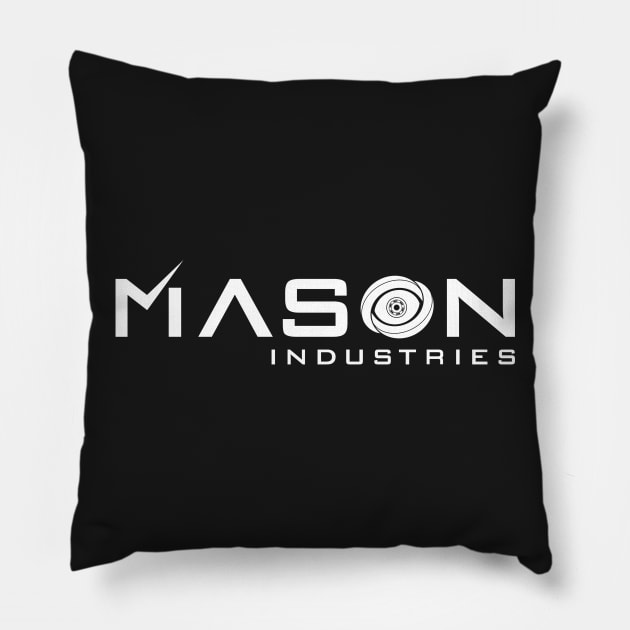 Timeless - Mason Industries Re-Imagined Logo Pillow by BadCatDesigns