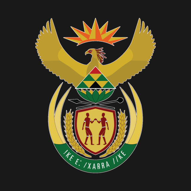 Heraldic coat of arms of South Africa by Wickedcartoons