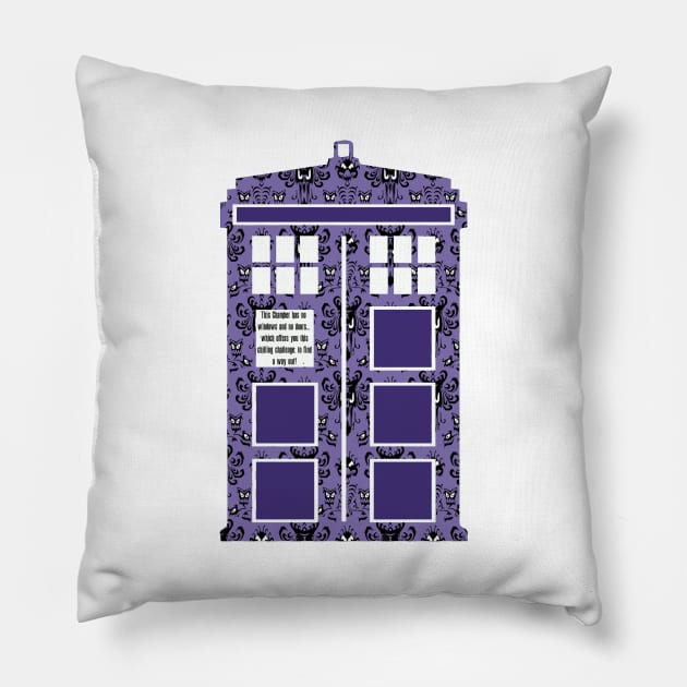 Only one way out Haunted Mansion Doctor Who Crossover Only one way out Pillow by magicmirror