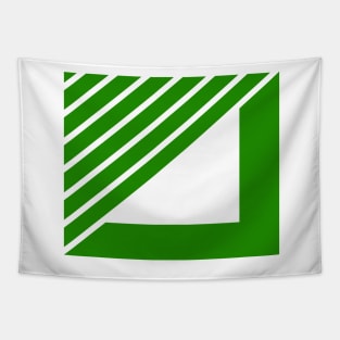 Abstract geometric pattern - green and white. Tapestry