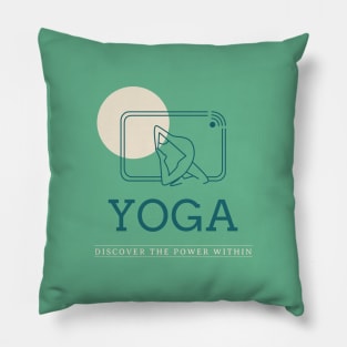 Yoga, dicover the pover within. Pillow