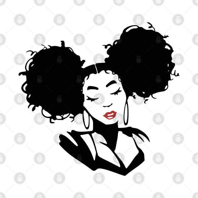 Stenciled Afro Puffs by PuffsNStuff