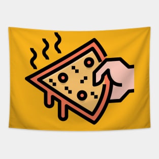 Hand Held Pizza Slice Tapestry