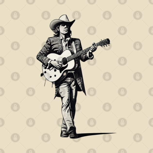 Dwight Yoakam Playing Guitar by Aldrvnd