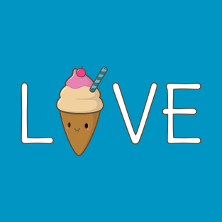 Cute Ice Cream Cone Love T-Shirt T-Shirt