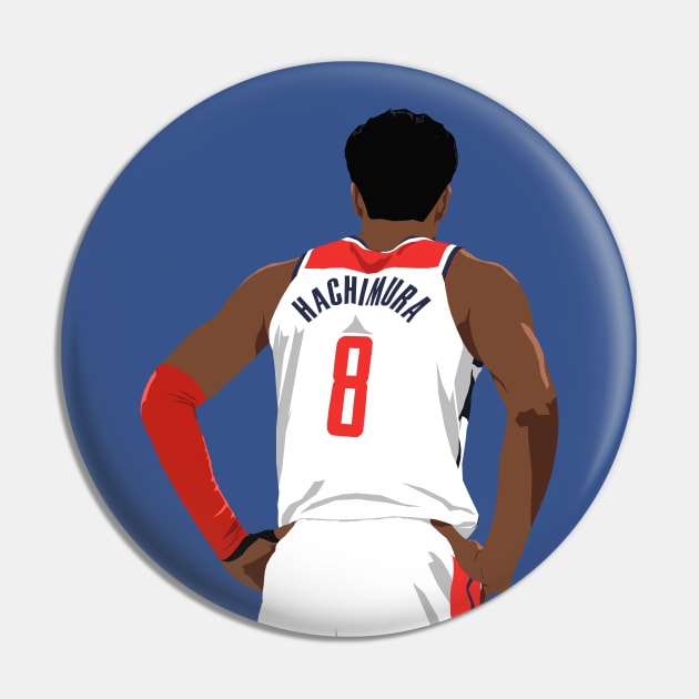 Rui Hachimura Back-To Pin by rattraptees