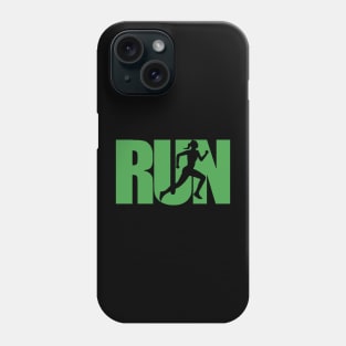 RUN green Phone Case