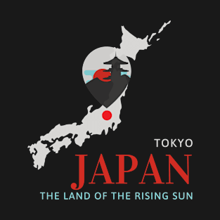 The Land of the Rising Sun Tokyo Japan Souvenir T-Shirt