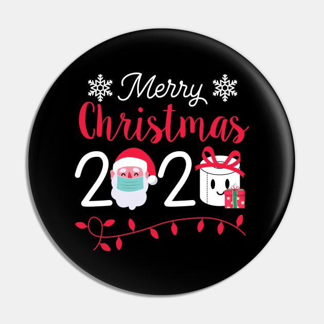 Merry Christmas 2020 Santa FaceMask Toilet Paper Light Gift Funny Quarantine Christmas Pin by mittievance