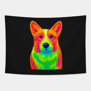 Colorful Corgi Tapestry