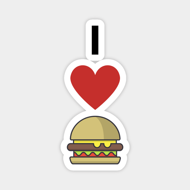 I Love Burgers Magnet by Dreamer