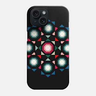 Tile mandala (black) Phone Case