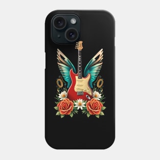 Electric guitar with wings 5 Phone Case