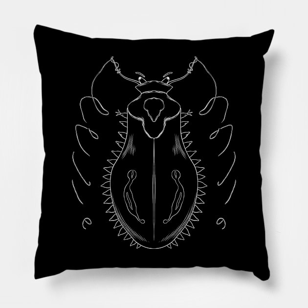 Cornuconus purpureus line Pillow by asya_lisina