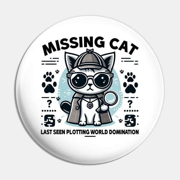 Missing Cat Pin by AOAOCreation