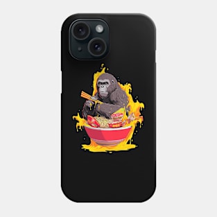 gorilla in ramen Phone Case