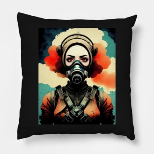 Gasmask Girl Pillow