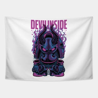 Devil inside monster design Tapestry