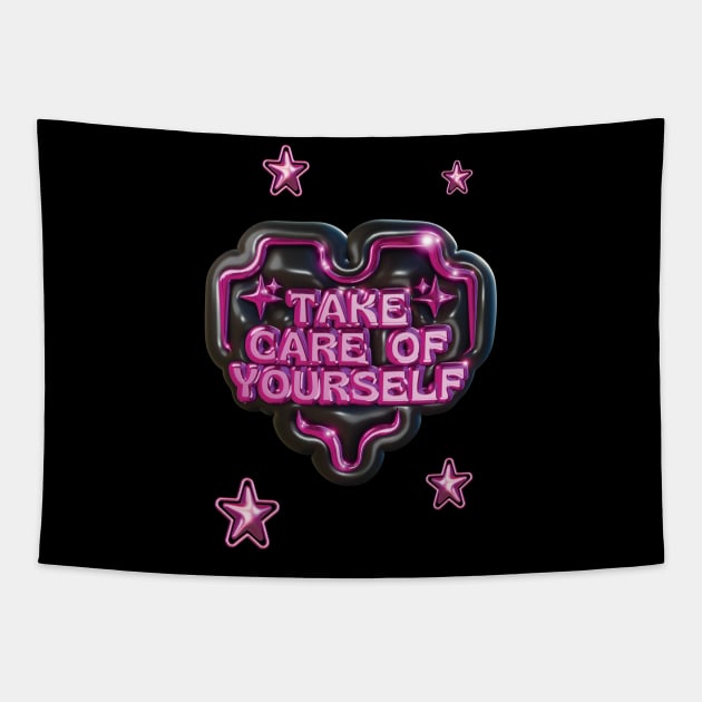 Take Care Of Yourslef Cute Tapestry by Milochka